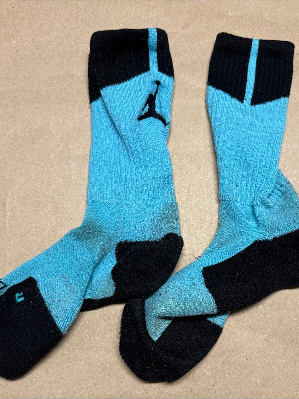 Nike Jordan Crew L Large Blue Black Men’s 8-12 DriFit Basketball Socks!